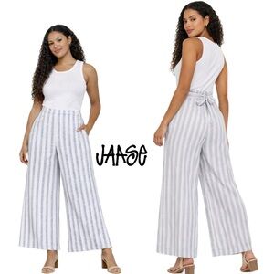 Jaase Wide Leg Pants Boho High Rise Paperbag Waist Medium lightweight